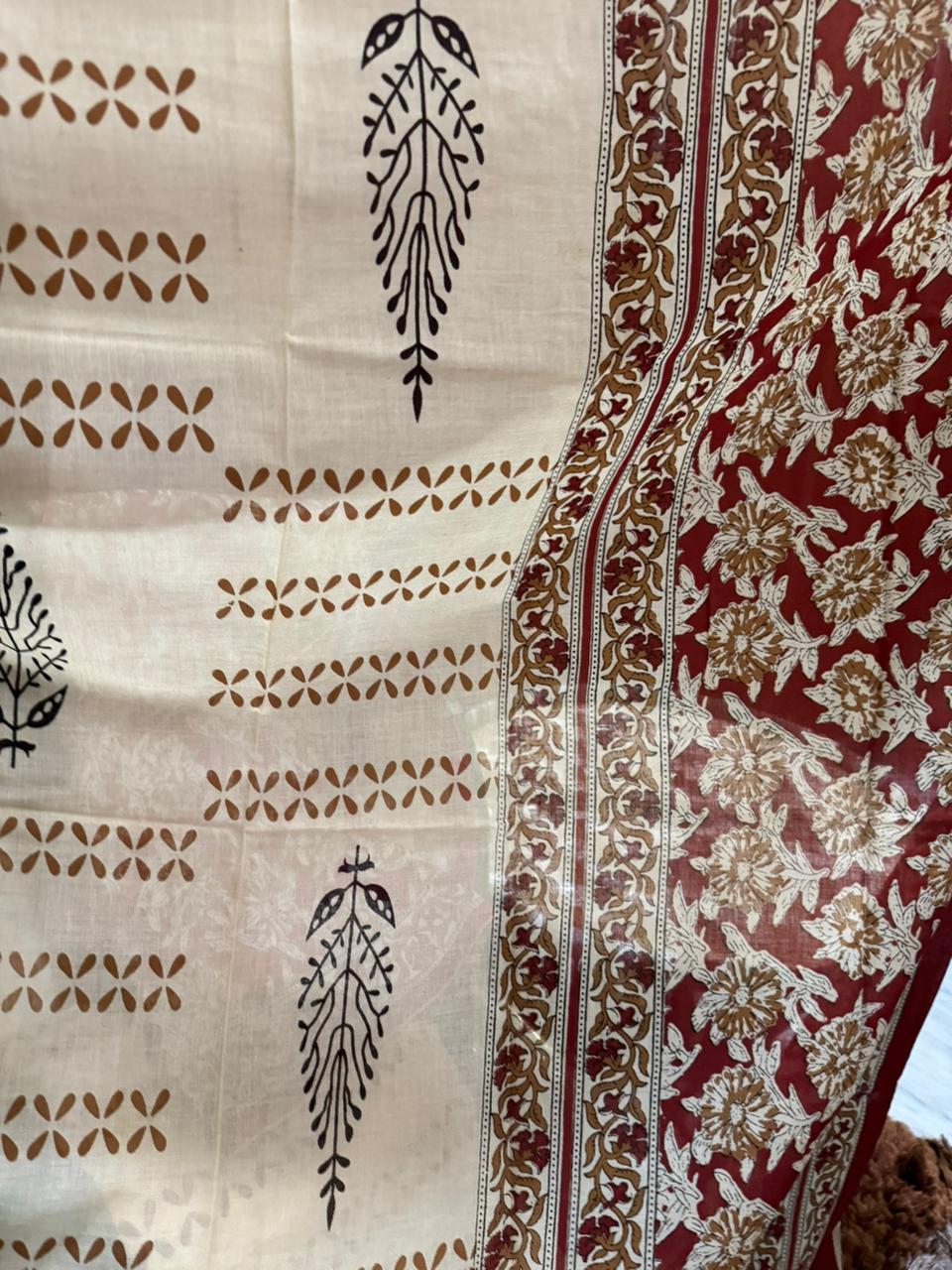 Exclusive Floral Print Cotton Suit With Cotton Dupatta (OCOTCO003)