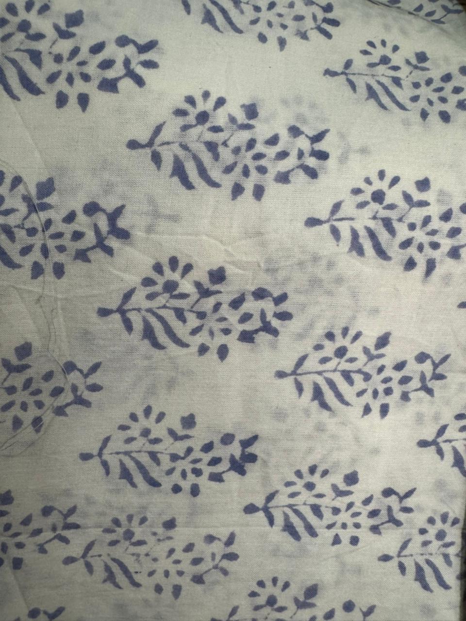 Premium Hand Block Printed Cotton Suit With Cotton Dupatta (OCOTCO005)