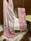 Exclusive Bagru Printed Light Pink Cotton Suit With Cotton Dupatta (OCOTCO007)