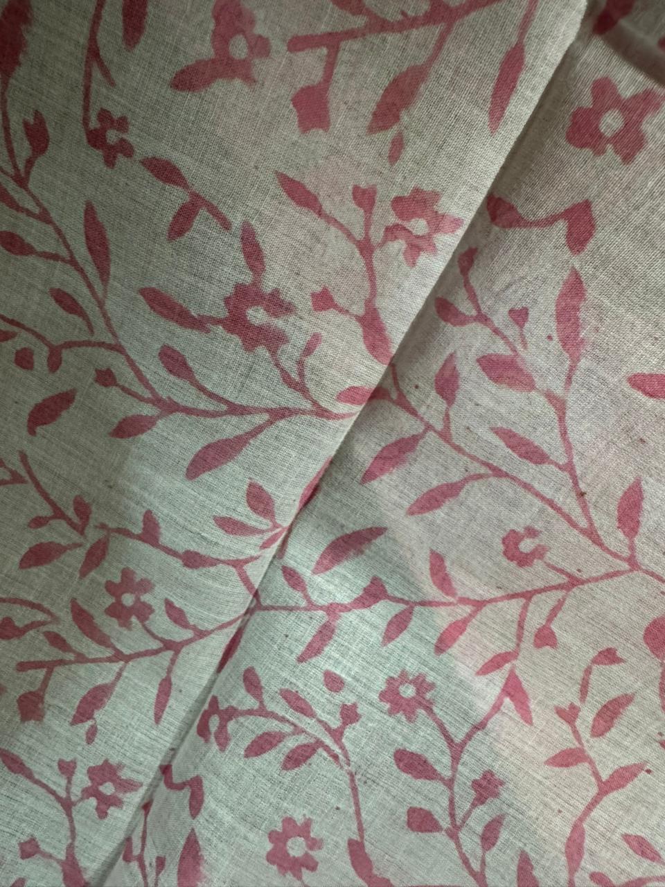 Exclusive Bagru Printed Light Pink Cotton Suit With Cotton Dupatta (OCOTCO007)