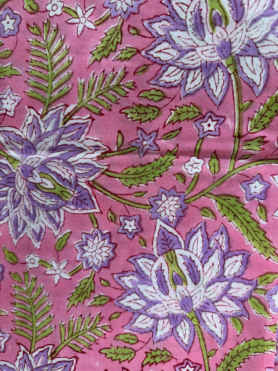 Exclusive Bagru Printed Light Pink Cotton Suit With Cotton Dupatta (OCOTCO007)