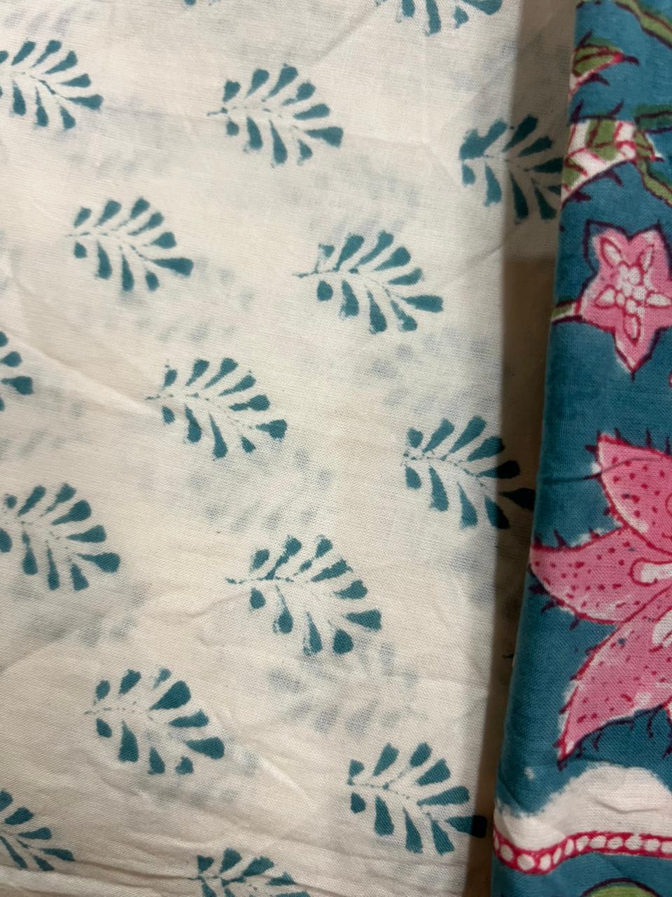 Exclusive Floral Print Cotton Suit With Chiffon Dupatta (OCOTCF003)
