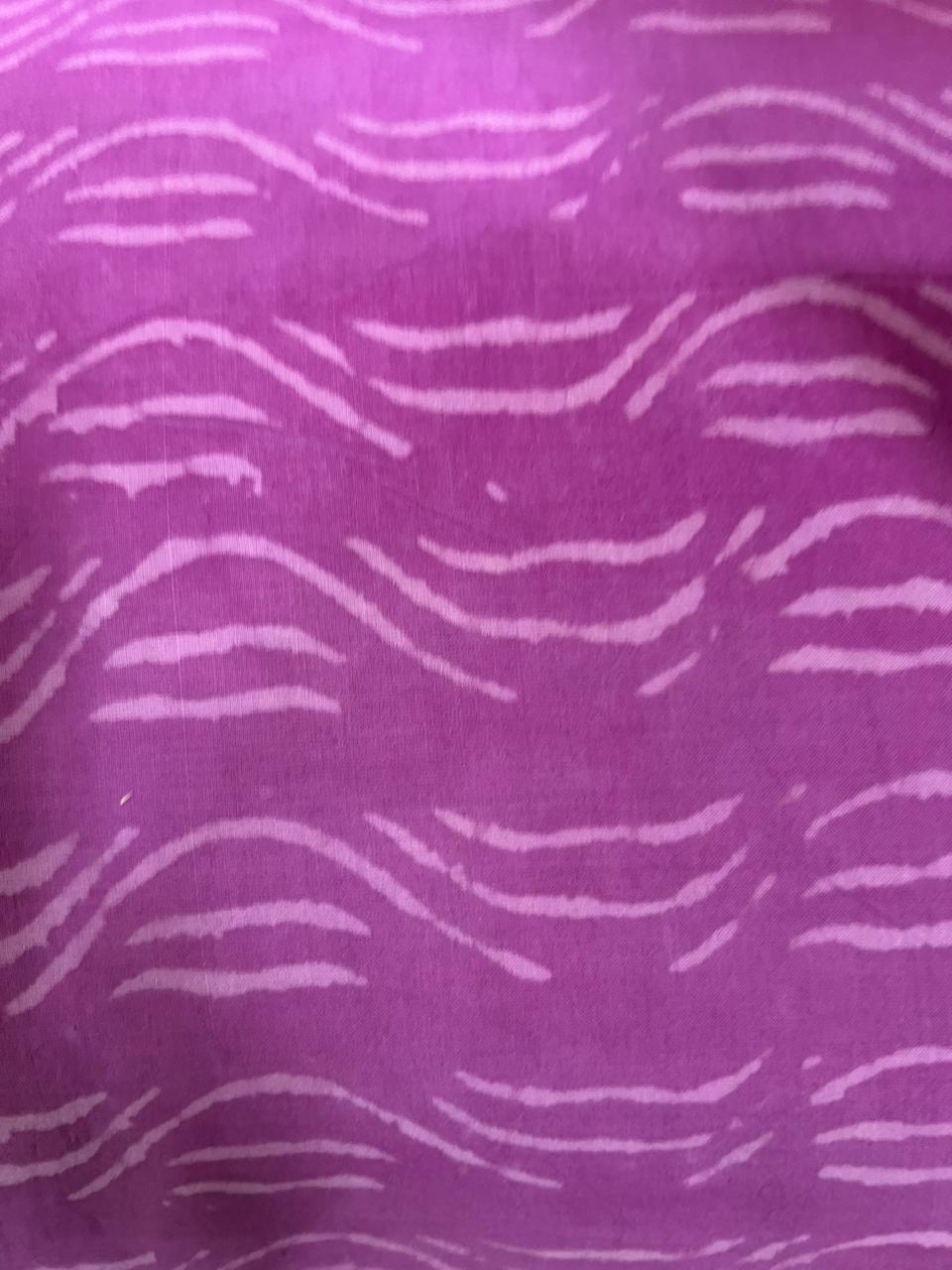Exclusive Purple Hand Block Printed Cotton Suit With Kota Doria Dupatta (OCOTKO007)