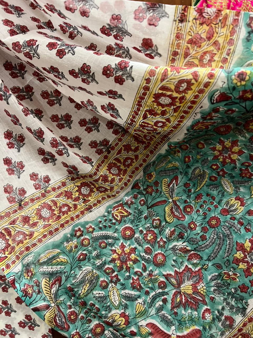 Exclusive Maruti Green Heavy Printed Cotton Suit With Cotton Dupatta (OCOTC003)